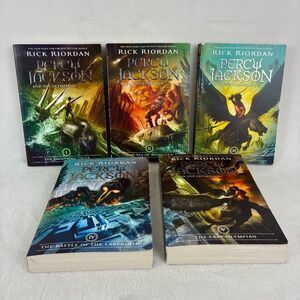 Percy Jackson Olympians Complete Set Books 1-5 Rick Riordan Paperback Lot